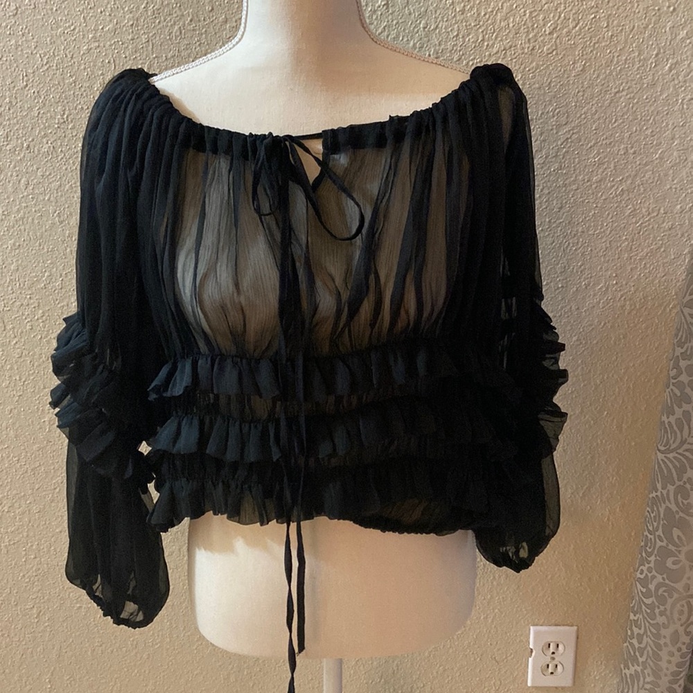 Sexy black blouse